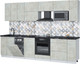 Миниатюра изображения товара Кухонный гарнитур Интерлиния Мила Лайт 3.0-ПМ4  (бетон лайт/бетон лайт/кастилло темный)