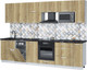 Миниатюра изображения товара Кухонный гарнитур Интерлиния Мила Лайт 3.0-ПМ4  (дуб золотой/дуб золотой/кастилло темный)