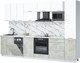 Миниатюра изображения товара Кухонный гарнитур Интерлиния Мила Лайт 3.1-ПМ4 (белый платинум/бетон лайт/белый гранит)
