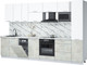 Миниатюра изображения товара Кухонный гарнитур Интерлиния Мила Лайт 3.3-ПМ4 (белый платинум/бетон лайт/белый гранит)