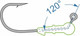 Миниатюра изображения товара Джиг-головка NAUTILUS Power 120 NP-1608 hook №4/0  7гр / NP-1608-4/0-7