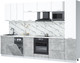 Миниатюра изображения товара Кухонный гарнитур Интерлиния Мила Лайт 3.1-ПМ4  (белый платинум/бетон/белый гранит)