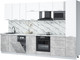Миниатюра изображения товара Кухонный гарнитур Интерлиния Мила Лайт 3.3-ПМ4  (белый платинум/бетон/белый гранит)