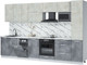 Миниатюра изображения товара Кухонный гарнитур Интерлиния Мила Лайт 3.3-ПМ4 (бетон лайт/бетон портленд/белый гранит)