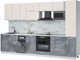 Миниатюра изображения товара Кухонный гарнитур Интерлиния Мила Лайт 3.3-ПМ4 (персидский жемчуг/бетон портленд/серый каспий)