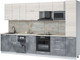 Миниатюра изображения товара Кухонный гарнитур Интерлиния Мила Лайт 3.3-ПМ4 (вудлайн кремовый/бетон портленд/бискайская сосна)