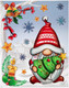 Миниатюра изображения товара Набор наклеек на окно Золотая сказка Рождественский гном / 592137