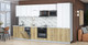 Миниатюра изображения товара Кухонный гарнитур Интерлиния Мила Лайт 3.6-ПМ4 (белый платинум/дуб золотой/белый гранит)