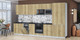 Миниатюра изображения товара Кухонный гарнитур Интерлиния Мила Лайт 3.7-ПМ4 (дуб золотой/дуб золотой/кастилло темный)