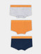 Миниатюра изображения товара Комплект трусов детских Mark Formelle 413354-3 (р.146-72-63, оранжевый/серый меланж 4306-А/синий)