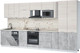 Миниатюра изображения товара Кухонный гарнитур Интерлиния Мила Лайт 3.8-ПМ4 ( вудлайн кремовый/бетон/бискайская сосна)