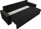 Миниатюра изображения товара Диван Лига Диванов Дубай Лайт полки слева / 114428L ( велюр черный/экокожа черный)