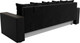 Миниатюра изображения товара Диван Лига Диванов Дубай Лайт полки слева / 114428L ( велюр черный/экокожа черный)