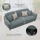 Миниатюра изображения товара Диван Лига Диванов Лига-095 НПБ / 132564 (рогожка Амур 07 серый)