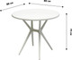 Миниатюра изображения товара Комплект садовой мебели Stepp Еска / PP0009GLсс+PP9901WRб (светло-серый/белый)