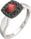 Миниатюра изображения товара Кольцо из серебра ZORKA 02S5046 (р.17.5, гранат и наношпинель)