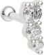 Миниатюра изображения товара Пирсинг из серебра ZORKA 0710014.ZZ (с фианитами)