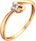 Миниатюра изображения товара Кольцо из розового золота ZORKA 2101026.14K.R.ZZ (р.16.5, с фианитом)