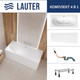 Миниатюра изображения товара Ванна акриловая Lauter Ava 150 / 21208050 (с ножками, лицевым экраном белого цвета и сифоном 21Y11022 белый)