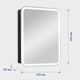 Миниатюра изображения товара Шкаф с зеркалом для ванной Silver Mirrors Фиджи-Антрацит Flip 60 ИК / LED-00003042