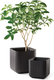 Миниатюра изображения товара Кашпо Keter Wood Look Cube Planter M / 230225 (графитовый)