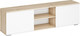 Миниатюра изображения товара Тумба Woodville ТВ Алетра ТБ01-1600  (дуб крафт серый/глянец белый)