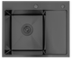 Миниатюра изображения товара Мойка кухонная Astir Decor PVD Black C58x48BL (с сифоном, дозатором и коландером)