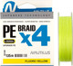 Леска плетеная NAUTILUS Braid X4 Fluoro Yellow d-0.08 4.5кг 0.6PE 135м / 06-42302690 — фото 3