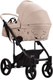 Миниатюра изображения товара Детская универсальная коляска Bebetto Magnum Light Se Pro 2в1 (01, светло-бежевая кожа, черная рама)