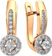 Миниатюра изображения товара Серьги из комбинированного золота ZORKA 3D00344.14K.B.ZZ (с бриллиантами)