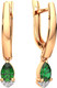 Миниатюра изображения товара Серьги из розового золота ZORKA 3D20148.14K.R.ZZ (с бриллиантами и изумрудом)