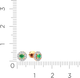 Миниатюра изображения товара Серьги из розового золота ZORKA 3D20168.14K.R (с бриллиантами и изумрудом)
