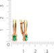 Миниатюра изображения товара Серьги из розового золота ZORKA 3D2038.14K.R (с бриллиантами и изумрудом)