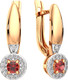 Миниатюра изображения товара Серьги из розового золота ZORKA 3D30154.14K.R.ZZ (с бриллиантами и рубином)