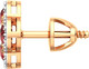 Миниатюра изображения товара Серьги из розового золота ZORKA 3D3098.14K.R (с бриллиантами и рубином)