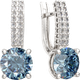 Миниатюра изображения товара Серьги из белого золота ZORKA 3D41208.14K.W (с бриллиантами и топазом)