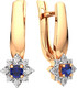Миниатюра изображения товара Серьги из розового золота ZORKA 3D10142.14K.R.ZZ (с бриллиантами и сапфиром)