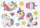 Миниатюра изображения товара Набор алмазной вышивки MultiArt Стикер Единороги / STICK-UNI-129532