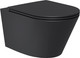 Миниатюра изображения товара Унитаз подвесной Lauter Longer 2110822 (черный) + Breez 21GN7072BM