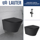 Миниатюра изображения товара Унитаз подвесной Lauter Longer 2110822 (черный) + Breez 21GN7072BM