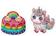 Миниатюра изображения товара Набор алмазной вышивки MultiArt Брелоки Единорог и пироженое / DIAKEYUNI-126500