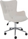 Миниатюра изображения товара Кресло офисное AksHome Bella Chrome (Kiton 701 Antarctica/велюр/белый антарктида)
