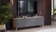 Миниатюра изображения товара Тумба ТриЯ Танго Тип-1 ТВ с опорами / X 038.120 (бук матовый/дуб крафт золотой/холст вулкан)