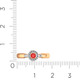 Миниатюра изображения товара Кольцо из розового золота ZORKA 2D30154.14K.R.ZZ (р.18, с бриллиантом и рубином)