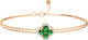 Миниатюра изображения товара Браслет из розового золота ZORKA 6D2098.14K.R (18см, с бриллиантом и изумрудом)