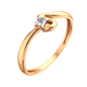 Миниатюра изображения товара Кольцо помолвочное из розового золота ZORKA 2101026.14K.R.ZZ (р.15.5, с фианитом)