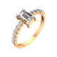Миниатюра изображения товара Кольцо из розового золота ZORKA 2101259.14K.R (р.15.5, с фианитами)