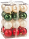 Миниатюра изображения товара Набор шаров новогодних Ausini XK-066 (красный/зеленый/жемчуг, 24шт)