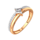 Миниатюра изображения товара Кольцо из розового золота ZORKA 210844.14K.R (р.17.5, с фианитами)