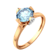 Миниатюра изображения товара Кольцо из розового золота ZORKA 2S40193.14K.R (р.17, с топазом и фианитами)